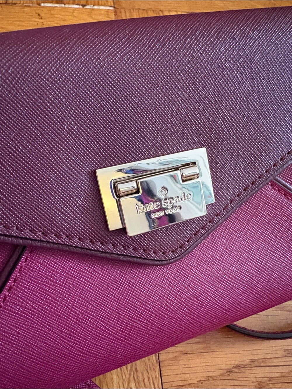 kate spade Two-Tone Plum and Magenta Envelope Crossbody - Picture 2 of 5